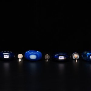 Acht Chinese glazen snuifflessen, 19/20e eeuw — foto 7