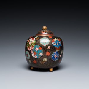 Acht stukken Japans cloisonné, Meiji, 19/20e eeuw — foto 17
