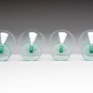 A.D. Copier (1901-1991): a set of eight and a set of four liquor glasses, etched marked, Glasfabriek Leerdam, ca. 1930 — foto 5