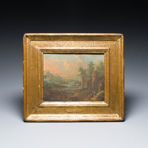 Adriaen Frans Boudewyns I (c.1644-1711): 'Italianate landscape', oil on panel — photo 2