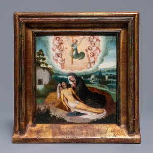 Adriaen Isenbrant (1480 - Brugge, 1551): voorstudie voor 'De Bewening van Christus', olie op paneel — foto 1