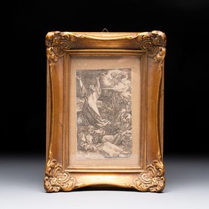 After Albrecht Dürer (Germany, 1471-1528): 'Christ on the Mount of Olives', engraving on paper, 19th C. or earlier — 照片 1