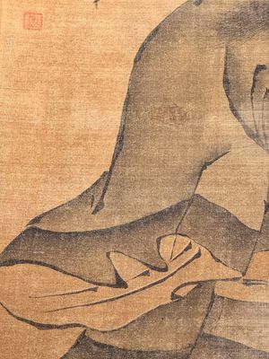 After Ma Yuan 馬遠: 'Sage in the mountain', ink and colour on paper, and after Wan Shouqi 萬壽祺: 'Strange Man', ink and colour on silk, 20th C. — 照片 4