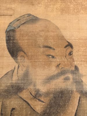 After Ma Yuan 馬遠: 'Sage in the mountain', ink and colour on paper, and after Wan Shouqi 萬壽祺: 'Strange Man', ink and colour on silk, 20th C. — 照片 5