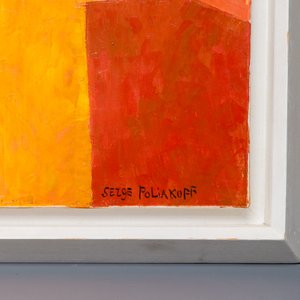 After Serge Poliakoff (1900-1969): Composition yellow red orange, oil on canvas — photo 3