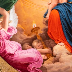 Aimée Perlet (actief 1798-1854): 'Madonna met kind' naar Dominique Ingres' 'Gelofte van Lodewijk XIII', Parijs porselein, gedat. 1848 — foto 3