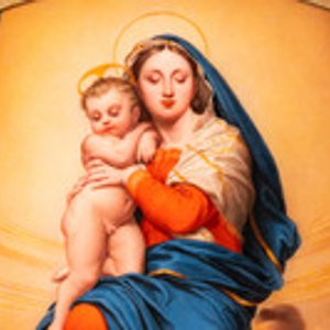 Aimée Perlet (active 1798-1854): 'Vierge à l'Enfant' d'après Dominique Ingres 'Le Vœu de Louis XIII', plaque en porcelaine de Paris, datée 1848 — photo 2