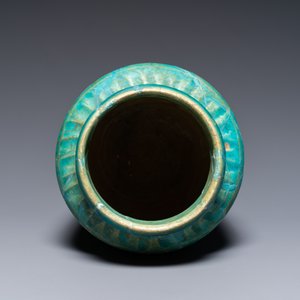 Albarello en turquoise monochrome en céramique de Kashan, la Perse, 13ème — photo 5