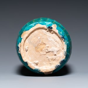 Albarello en turquoise monochrome en céramique de Kashan, la Perse, 13ème — photo 6
