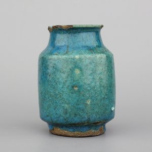 Albarello in turquoise glazuur, vermoedelijk Kashan, 13e eeuw — foto 1