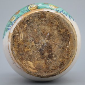 Albarello italien en majolique de Deruta, polychrome, 'Cer.Oxicroti', env. 1530 — photo 5