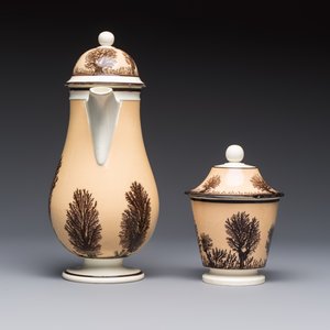 An 8-piece French Creil mochaware coffee service, marked, 19th C. — 照片 5