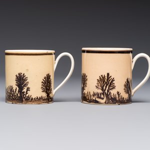 An 8-piece French Creil mochaware coffee service, marked, 19th C. — 照片 8