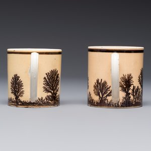An 8-piece French Creil mochaware coffee service, marked, 19th C. — 照片 9