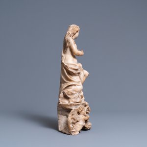 An alabaster figure of a female saint, Trapani, Sicily, Italy, 17th C. — photo 3