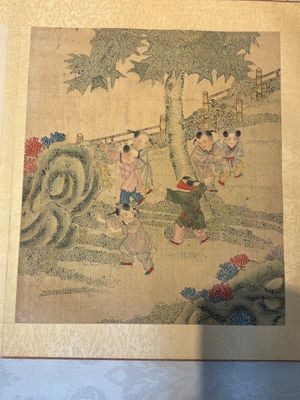 An album of 12 'playing boys' paintings, ink and colour on silk, China, 19th C. — foto 12