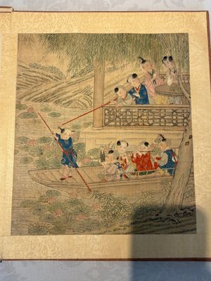 An album of 12 'playing boys' paintings, ink and colour on silk, China, 19th C. — foto 3