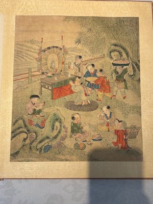 An album of 12 'playing boys' paintings, ink and colour on silk, China, 19th C. — foto 4