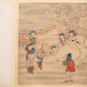 An album of 12 'playing boys' paintings, ink and colour on silk, China, 19th C. — foto 5