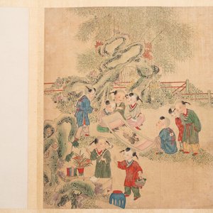 An album of 12 'playing boys' paintings, ink and colour on silk, China, 19th C. — foto 9