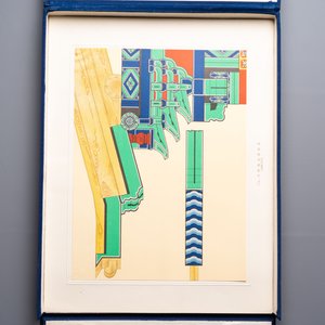 An album of Chinese architectural polychrome ink patterns, ‘中國建築彩畫圖案’, Beijing, dated 1955 — foto 36