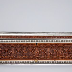 An Anglo-Indian carved wood and ivory work or writing box, Vizagapatam, 19th C. — 照片 5