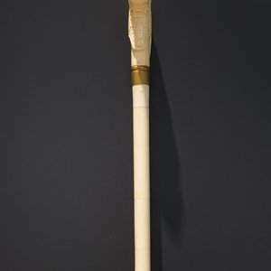 An Anglo-Indian ivory and brass walking stick or cane with a lion's head, 19th C. — photo 2