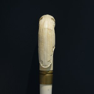 An Anglo-Indian ivory and brass walking stick or cane with a lion's head, 19th C. — photo 8