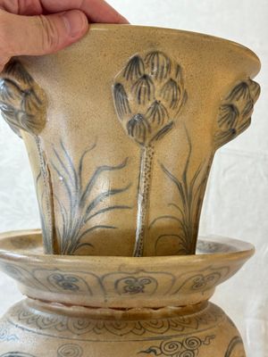 An Annamese or Vietnamese openworked blue and white 'lotus' vessel, 15/16th C. — photo 13