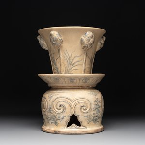 An Annamese or Vietnamese openworked blue and white 'lotus' vessel, 15/16th C. — photo 1