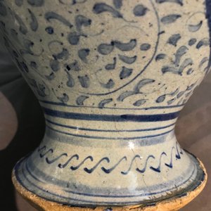 An Antwerp maiolica light blue ground wet drug jar, mid-16th C. — 照片 13