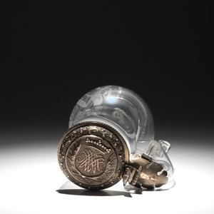 An armorial engraved glass tankard with fine silver lid, marked Augsburg, Germany, 17th C. — 照片 6