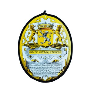An armorial painted glass medallion inscribed 'Comte van der Steghen', dated 1698 — 照片 1