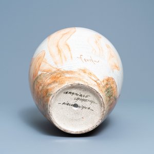 An art deco vase with bathing females, Félix-Pascal Févola for Lachenal, France, ca. 1930 — photo 5