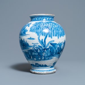 An early Dutch or English Delftware chinoiserie jar, 3rd quarter 17th C. — 照片 3