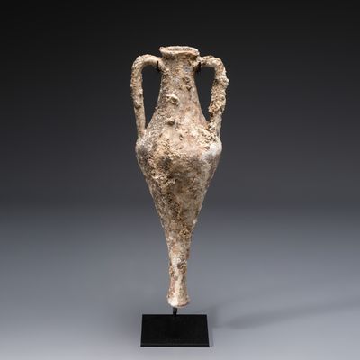 An early Greek pottery wine transport amphora with marine encrustation, Ancient Macedonia, 6/4th C. B.C.