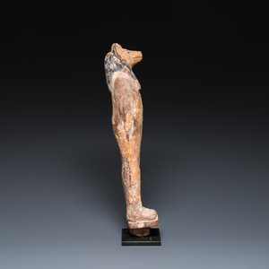 An Egyptian stucco painted wooden mummiform figure of Anubis, New Kingdom — photo 3