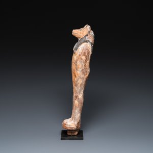 An Egyptian stucco painted wooden mummiform figure of Anubis, New Kingdom — photo 5