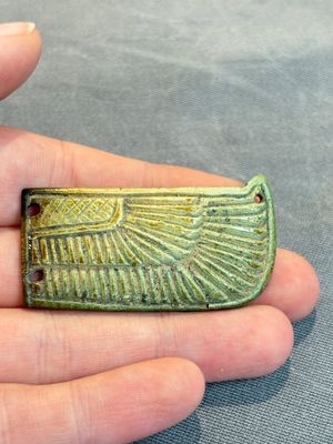 An Egyptian turquoise-glazed composition winged scarab, Ptolemaic, 4/1st C. B.C. — photo 9
