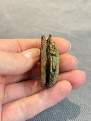An Egyptian turquoise-glazed composition winged scarab, Ptolemaic, 4/1st C. B.C. — photo 6
