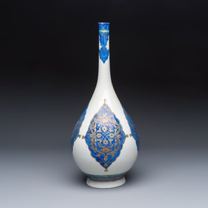 An elegant large Samson gilt-decorated bottle vase in Islamic style — photo 1