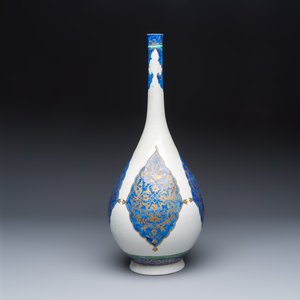 An elegant large Samson gilt-decorated bottle vase in Islamic style — photo 2