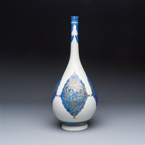 An elegant large Samson gilt-decorated bottle vase in Islamic style — photo 4