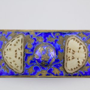 An enameled bronze and inset jade writing set, 19th C. — photo 7