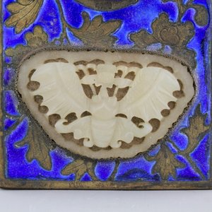 An enameled bronze and inset jade writing set, 19th C. — photo 9
