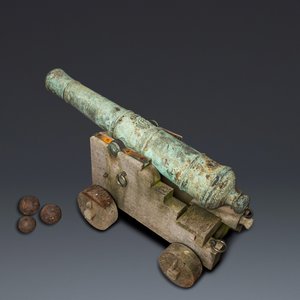 An English bronze 80 mm cannon monogrammed CR for Charles II of England (1630-1685), dated 1665 — photo 2