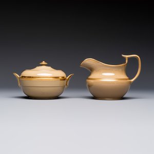 A 24-piece English Spode mocha-ground and gilt coffee and tea service, 19th C. — photo 20