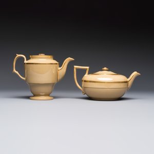 A 24-piece English Spode mocha-ground and gilt coffee and tea service, 19th C. — photo 28