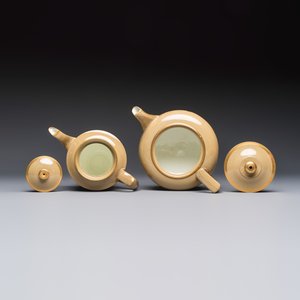 A 24-piece English Spode mocha-ground and gilt coffee and tea service, 19th C. — photo 30