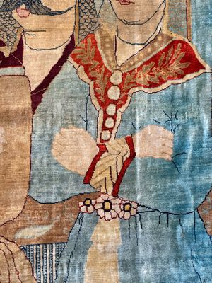 An exceptional and large embroidered silk 'Shahnameh' carpet, signed Musa Baft Tabriz, Tabriz, Iran, 20th C. — photo 18